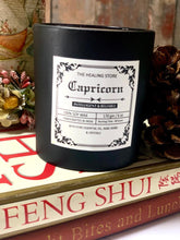 Load image into Gallery viewer, Capricorn Zodiac Candle  | Soy Wax | 170gms | With Rare Herbs, Crystals &amp; Essential Oils | Burning Hours 40-45 |
