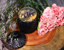 Load image into Gallery viewer, Cord Cutting Intention Candle | Soy Wax | 200 gms | With Rare Herbs, Crystals &amp; Essential Oils | Burning Hours 30 |
