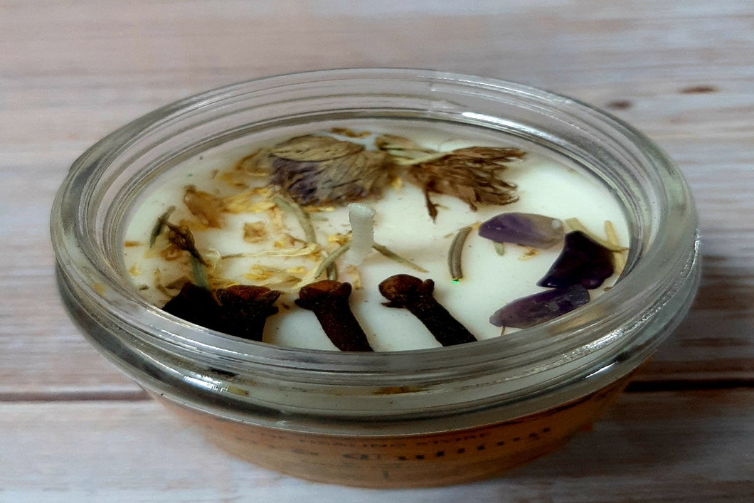Cord Cutting Ritual Candle | Soy Wax | 100 gms | With Rare Herbs, Crystals & Essential Oils | Burning Hours 30 |