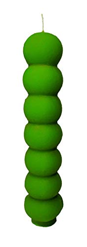 Green 7 Knob Candle For Spell, Wicca, Hoodoo | Height: 8'' | Burning Hours: 14 |