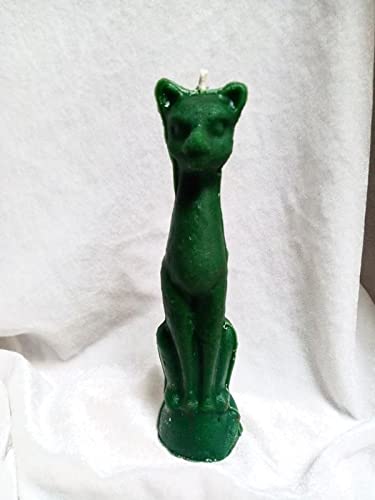 Cat Figure Spell Candle | Wicca Spells Candle | Green