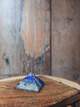 Load image into Gallery viewer, Lapis Lazuli Pyramid | Lab Certified |
