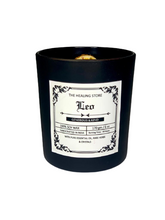 Load image into Gallery viewer, Leo Zodiac Candle  | Soy Wax | 170gms | With Rare Herbs, Crystals &amp; Essential Oils | Burning Hours 40-45 |
