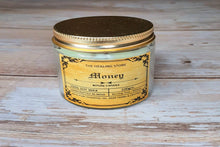 Load image into Gallery viewer, Money Ritual Candle | Soy Wax | 100 gms | With Rare Herbs, Crystals &amp; Essential Oils | Burning Hours 30 |
