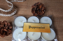 Load image into Gallery viewer, Peppermint Tealight Candles | Set of 6 | Scented Candle | Burning hours: 2 |
