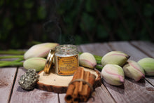 Load image into Gallery viewer, Prosperity and Abundance Ritual Candle | Soy Wax | 100 gms | With Rare Herbs, Crystals &amp; Essential Oils | Burning Hours 30 |
