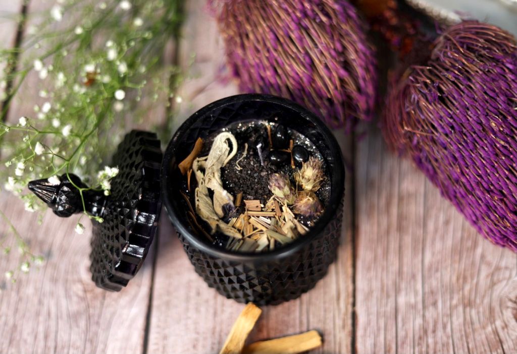 Protection Intention Candle | Soy Wax | 200 gms | with rare herbs, crystals & essential oils |