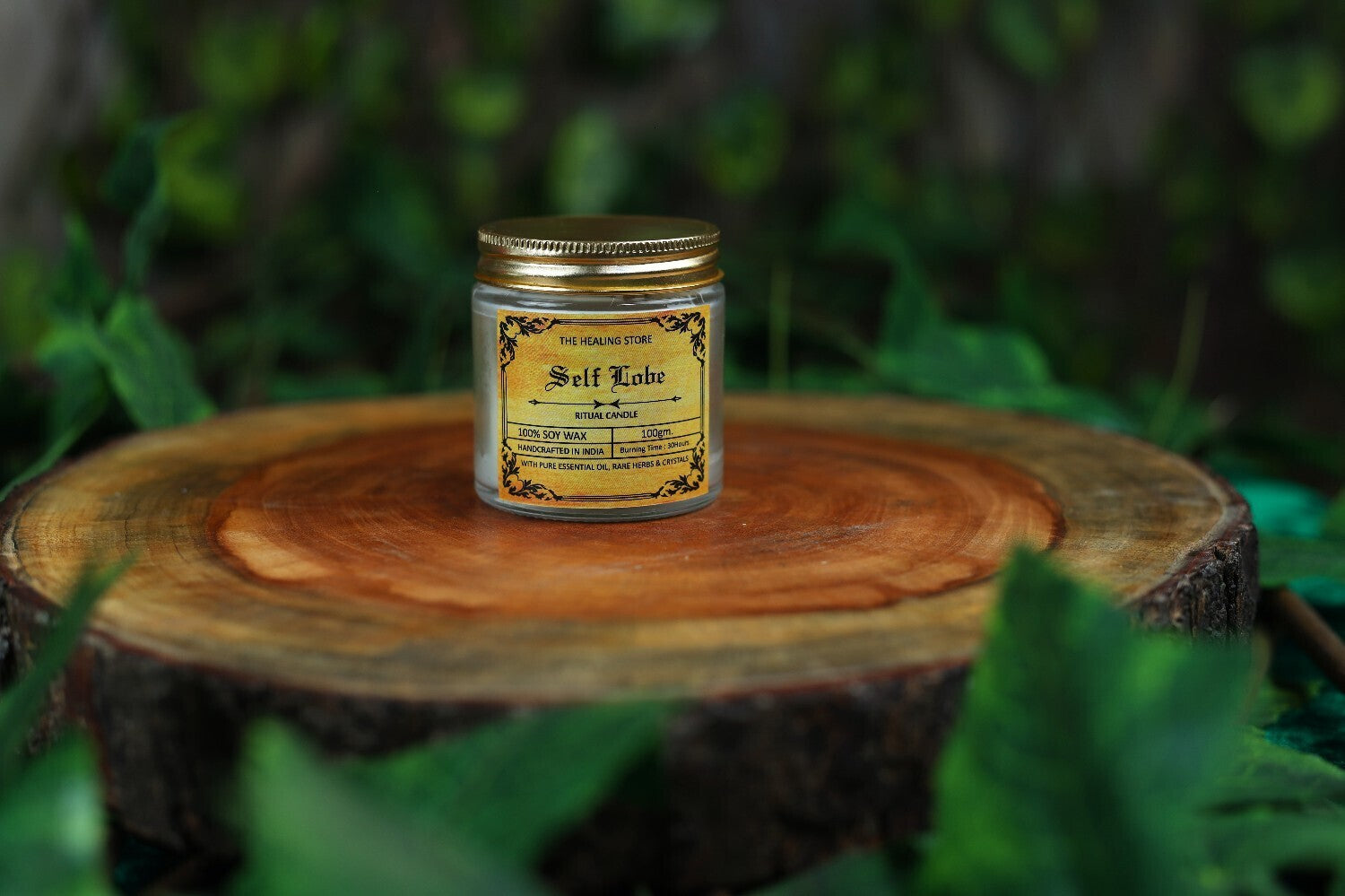 Self Love Ritual Candle | Soy Wax | 100 gms | With Rare Herbs, Crystal ...