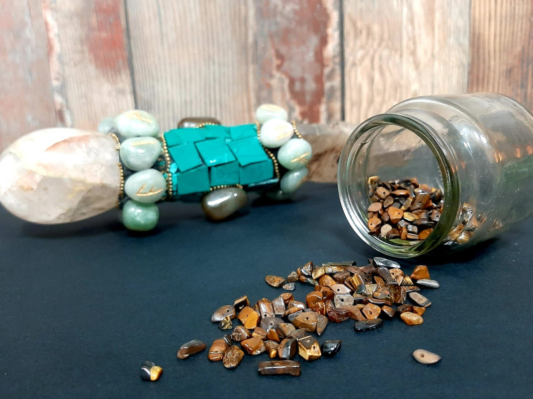 Tiger Eye Chips Stone - 50 grams