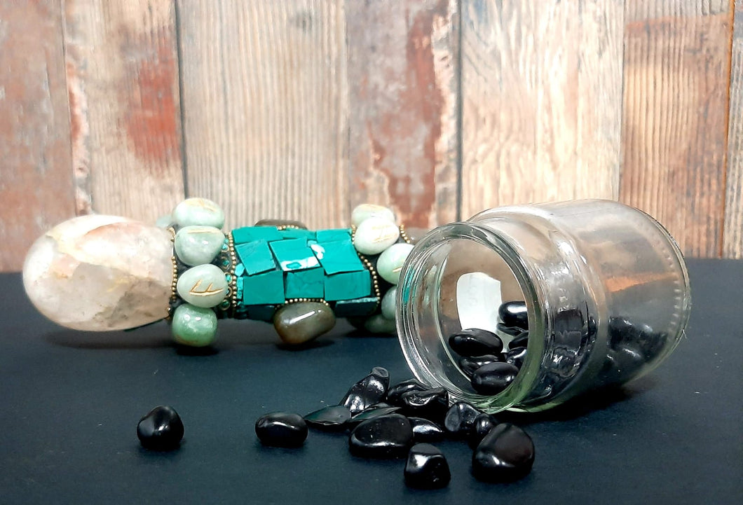 Black Tourmaline Chips Stone - 50 grams