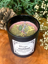 Load image into Gallery viewer, Virgo Zodiac Candle  | Soy Wax | 170gms | With Rare Herbs, Crystals &amp; Essential Oils | Burning Hours 40-45 |
