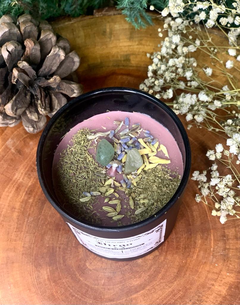 Virgo Zodiac Candle  | Soy Wax | 170gms | With Rare Herbs, Crystals & Essential Oils | Burning Hours 40-45 |