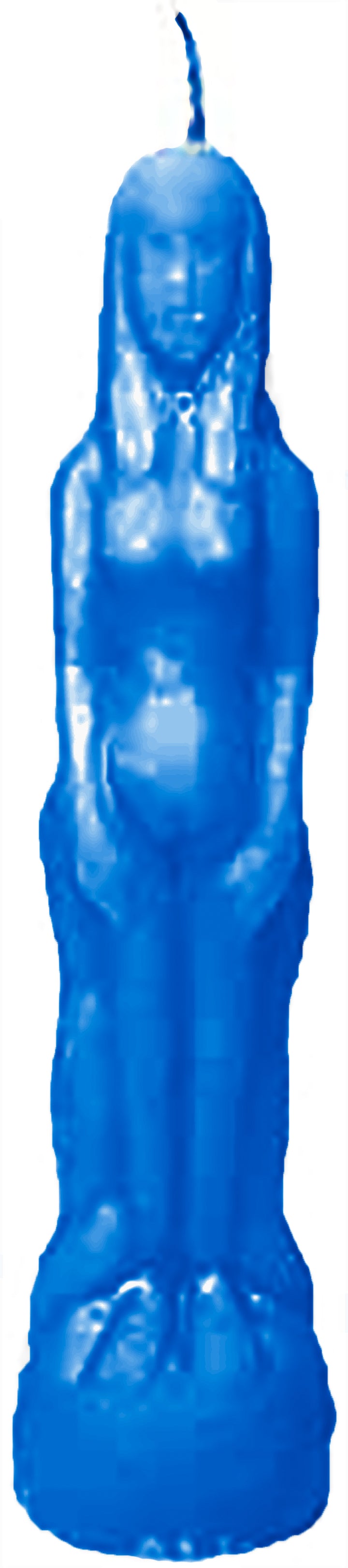Blue Female Figurine Candle For Spell, Wicca,Hoodoo | Height: 8'' | Burning Hours: 2 |